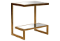Table It - Shania Accent Table, Gold/Mirrored Glass