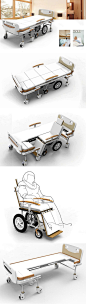 The LOHAS bed can be folded and transformed into a wheelchair in a matter of minutes without disturbing the patient with the help of only one nurse instead of 3.: