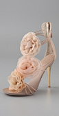 chiffon rosette shoe