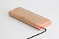 Bamboo Battery : Electric Battery. Case made in bamboo material for a light weight and natural texture