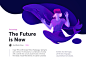 The Future Is Now science procreate oculus ui future whales technology vr blue violet illustration
