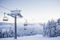 Empty Chair Ski Lift on Bright Winter Day Free Image Download