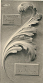 #自学美术资料集#分享图片“阿堪萨斯”（acanthus）的花纹，在西方装饰艺术中常常用到一个图案，带着叶片的形状，卷曲而柔美的线条，至今仍是众多艺术家的宠儿。@微博教育