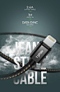 Jeans USB-Lightning Cable-T-phox天沣祥 _consumer electronics 消费电子产品 #率叶插件 - 让花瓣网更好用#