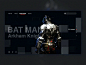 BATMAN ARKHAM KNIGHT Web Page gif interface ui ae batman movie game page motion design web