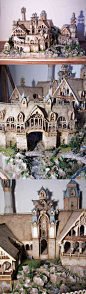 From Lord of The Rings:  Rivendell... House of Elrond ~ scratch-built, 1000 hours ~ by???