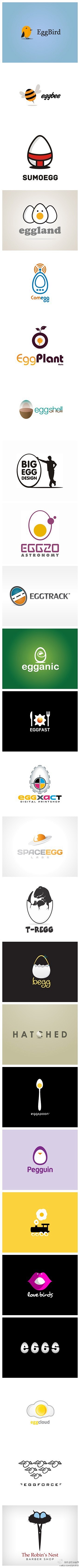 一组以鸡蛋为主题的Logo设计