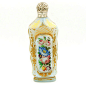 【古董】◆1840年法国乳白玻璃搪瓷花香水瓶◆