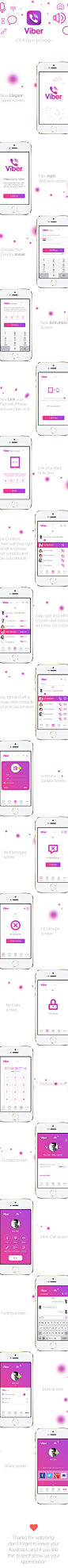 Viber Redesign for iOS 8 : Viber App iOS 8 Concept design 