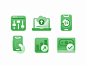 Icon Set No.6 settings project outline members log out monitoring live landing page interface interactions insight illustrations icon set icons iconography icon design icon business branding asset