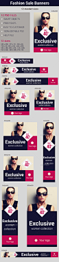 Fashion Web Banners - Banners & Ads Web Elements