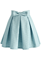 Sweet Your Heart Jacquard Skirt in Baby Blue - Retro, Indie and Unique Fashion