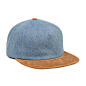 Only NY - Denim Polo Hat - Light Denim/Suede