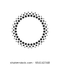 Abstract circular halftone dots form. Vector illustration.