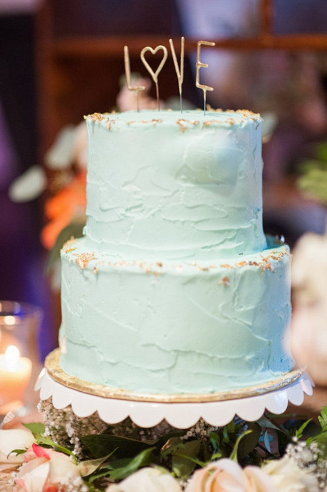 婚礼蛋糕：薄荷色