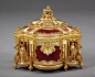 法国镀金青铜首饰盒。19世纪