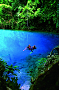 蓝洞（Blue Hole）.圣埃斯皮里图，瓦努阿图(南太平洋的一个岛国)