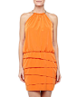 Laundry by Shelli Segal Tiered-Skirt Organza Dress, Pop Orange - Neiman Marcus Last Call $113.75