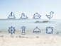 Sea icon set - 2