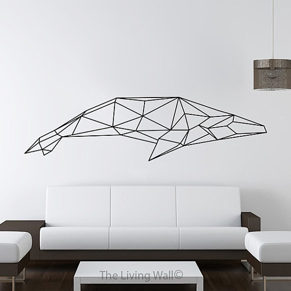 Geometric Whale Wall...