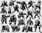 Mech thumbnails Week 10 of sketches 2017, Hue Teo