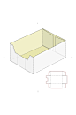 详细分解礼盒纸箱包装刀线盒展开图