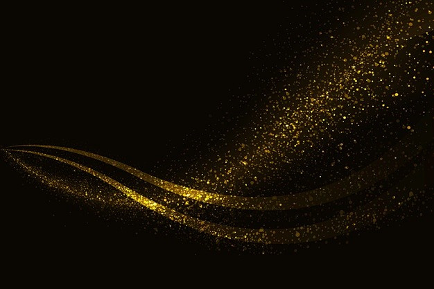 Golden sparkle wave ...