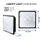 Hyperikon 70W LED Canopy Light, (350W HPS/HID Replacement), 5000K (Crystal White Glow), 5900 Lumens, 9.5" x 9.5", Waterproof and Outdoor Rated, DLC-Qualified and UL-Listed - - Amazon.com