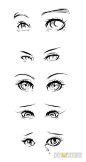 五官_动漫少女眼睛的各种素描画法