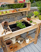 Versatile Cedar Potting Bench with Shelves for Seed Starting and More