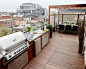 Outdoor - Terra Firma Design, Wellington Terrace - Canadian Trends Magazine : Rooftop terrace gets fabulous remake.  From stainless steel counters with Ipe surrounds,outdoor kitchen to outdoor dining, lounging, hot tub, storage units and storage benches, 