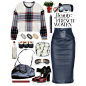 A fashion look from November 2015 featuring white sweatshirt, blue skirt and pierre hardy shoes. Browse and shop related looks.