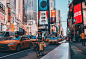 People 5319x3632 Times Square taxi New York City bicycle street urban commercial