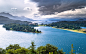 General 3840x2400 nature photography landscape lake mountains clouds trees forest hotel bariloche Argentina
