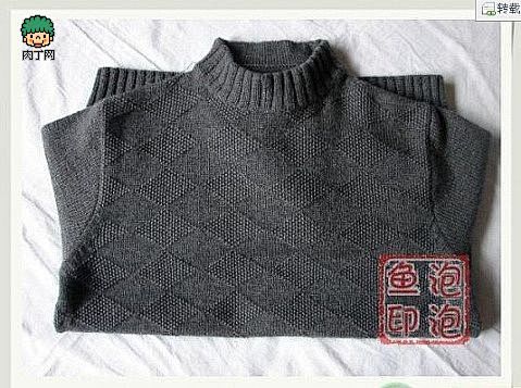一款喜欢的男士毛衣手工编织方法
