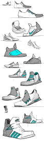 Shoes sketches by Julien FESQUET / ISD