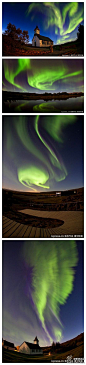 【炫动北极光】在冰岛Thingvellir国家公园，摄影师Skarphedinn等待了四个小时，拍摄了天空中极光舞动的照片，能跳舞的极光让人惊艳。