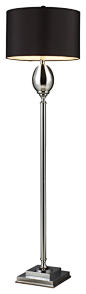 Dimond Lighting D1427B Waverly Chrome Plated Glass Floor Lamp - contemporary - Floor Lamps - Littman Bros Lighting