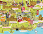 Mirandus Tours map : Illustrated map for Mirandus Tours website.