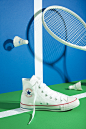Tennis Court / Editorial : Sneakers still life editorial