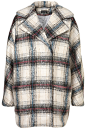英国代购topshop2012秋冬新款中长款格子羊毛呢大衣外套1210