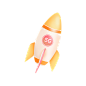 轻拟物icon图标火箭速度5G升级png素材