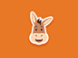 Mule animal flat mascot friendly smile happy angry expresion face sticker mule