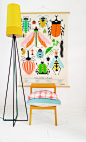 SCHOOL POSTERS : School posters on fabric by Loulou & Tummie
