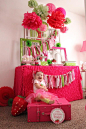 Strawberry themed first birthday party via Kara's Party Ideas karaspartyideas.com #strawberry #girl #1st #birthday #party #ideas