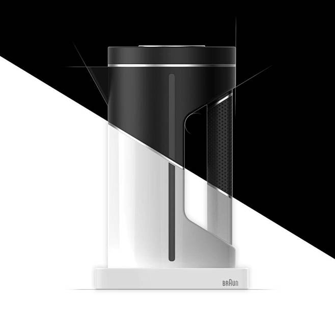 黑白配~布朗（Braun）电动热水壶设计...