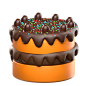 Chocolate Cake  3D Icon