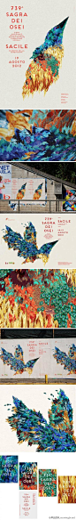 #Brand百科# 意大利Sacile民俗鸟节海报设计。