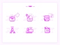 Commercial icon set for app status pages