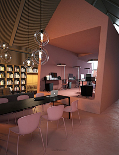 灵感邦丨ideabooom采集到S丨创意办公空间设计/办公室会议室工位公共空间工装室内装修设计/
